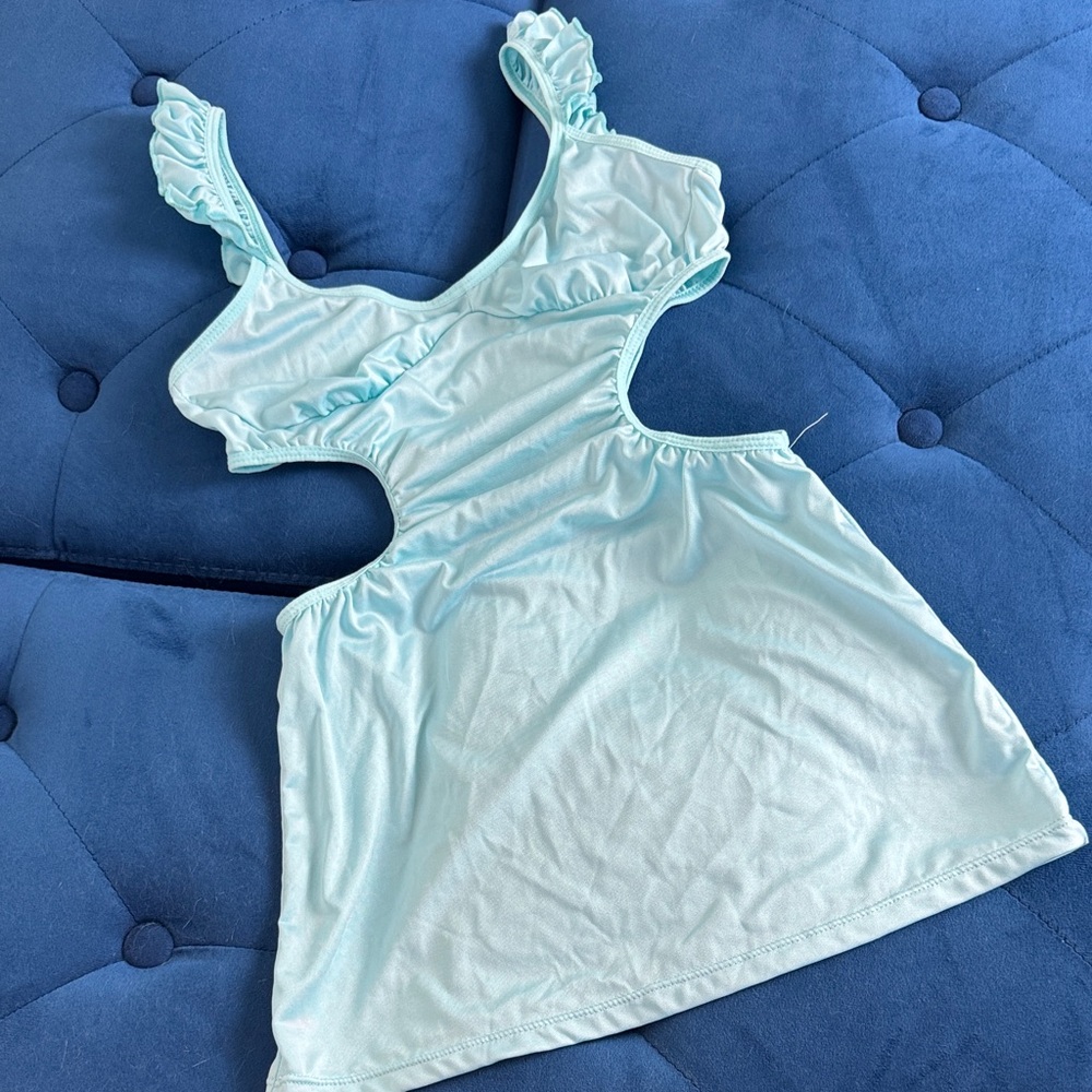 Baby Blue Cutout Lingerie Dress